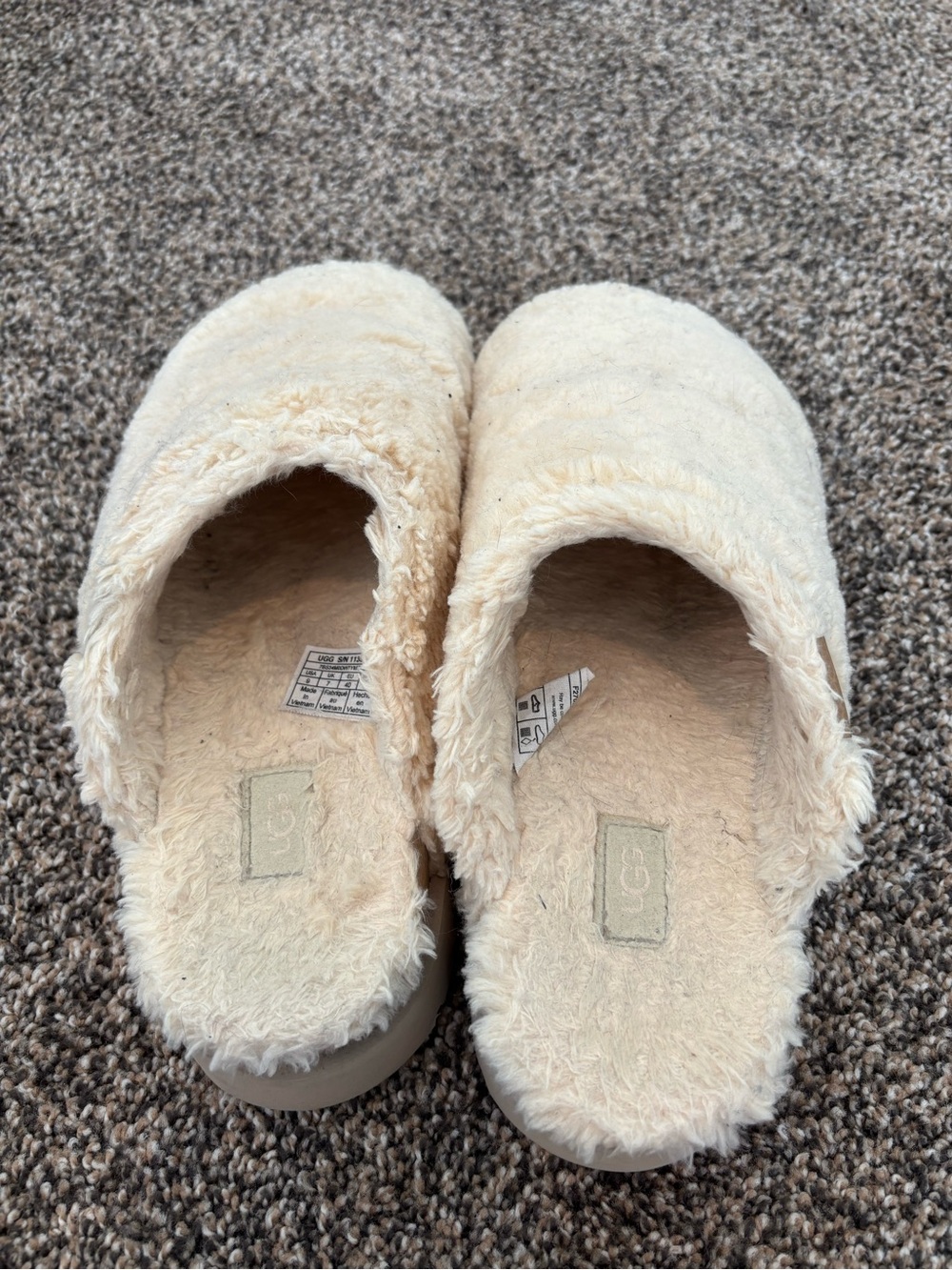 UGG Cream Plush Shearling Slide